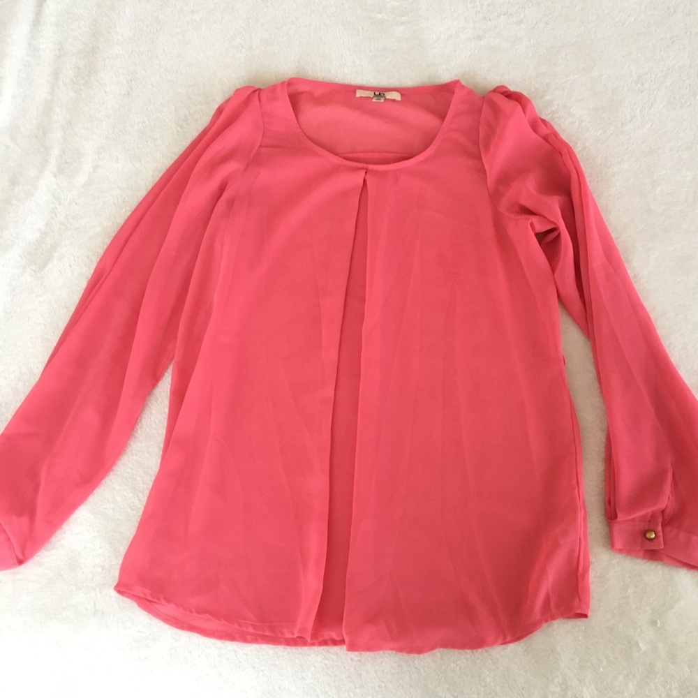 Pink sheer ya top